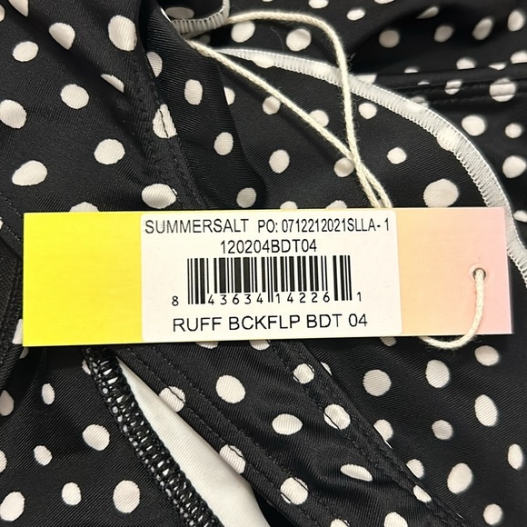 Summersalt Ruffle Backflip Polka Dot V Neck One Piece Swimsuit NWT Size 4 - Picture 10 of 11